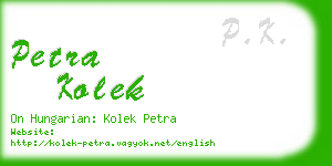 petra kolek business card